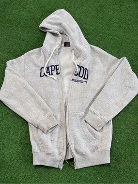 Cape Cod Light Gray Zip Hoodie Sweatshirt